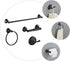 LIFKOME 4-Piece Set Bathroom Towel Rack Zinc Alloy and Stainless Steel Wall-Mounted Towel Holder Hooks Black Finish