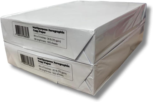 Generic 8.5 11 Inches, 20 lb, 96 500 2 Pack Multipurpose Copy Paper, x Brightness, Sheets per Ream