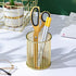 Gold Metal Pen Holder for Desk, Makeup Brushes Cup, Pencil Holders, Office & Home Organizer