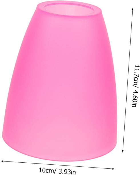 4.60X3.93 Inch 2 Pack Happyyami Replacement Plastic Lampshade for Desk Lamp and Pendant Light Small Flat Light Cover