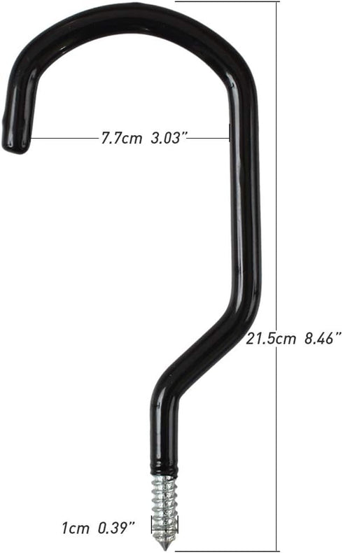 8 Inches Extra Large Mountain Bike Storage Hook Set, Heavy Duty Garage hook Set Pack of 2 by Cozihom