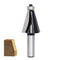 Chamfer Router Bit 1/2 Shank, 15 Degree Carbide 2-Flute Chamfer Cut, Edge