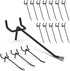 Black Pegboard Hooks 4 Inch, 50PC, Fit 1/8" or 1/4" Pegboard for Hanging Tools