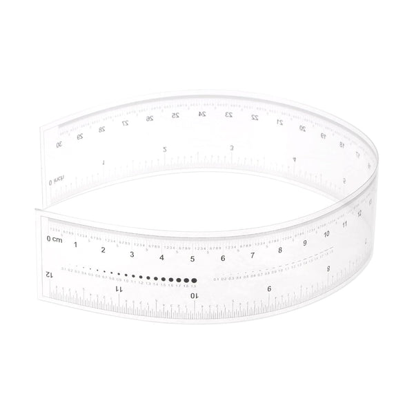 Film Flexible Ruler 12 Inch 0.1mm Scale, PET Plastic Covered Thickened Folding Straight Ruler Measuring Tool,