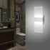 12W 6000K Dimmable Plug(1 Pack) ChangM Modern LED Acrylic Wall Sconce Cool White Up Down Lamp for Bedroom Corridor