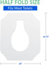 (2000 8 Packs 250) 14x16" Reli. Toilet Seat Covers Pcs, of | Disposable Toilet Seat Cover - Flushable - (Half-Fold) |