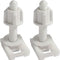 WNHNO 2Pcs White Plastic Toilet Seat Screws and Nuts with Washers, Universal Hinges