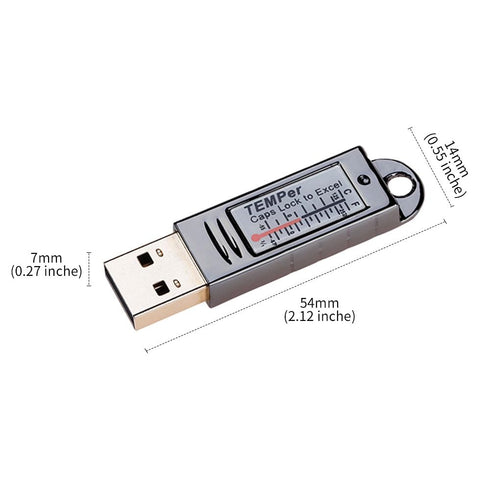 USB PC Thermometer Temperature Measurement Real Time Data Logger Recorder Remote Email Alarm Monitor Gold Temper HID