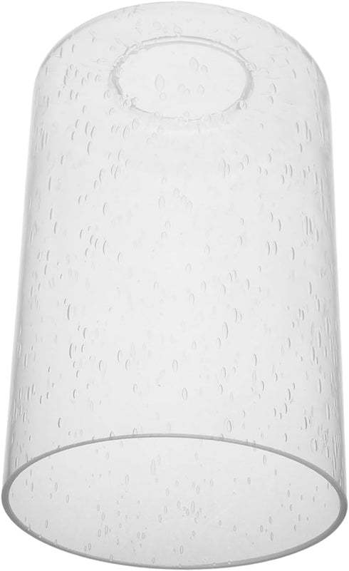 Clear Bubble Glass Lampshade Cylinder Replacement for Floor and Pendant Lights Transparent