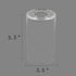 3 Pack 1-5/8-Inch G0072 Clear Glass Shade, Cylinder Light Fixture Replacement Globe or Cover with Fitter for Chandelier