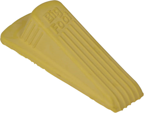 MASTER MANUFACTURING Big Foot ColorStop Heavy Duty Non-Slip Rubber Doorstop Wedge, Yellow, Made in the USA