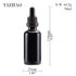 YIZHAO Black Glass Dropper Bottle 2oz, Tincture Bottles with Glass Dropper for Essential Oils, 12 Pcs