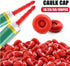 10Pcs Red Caulk Cap, Caulk Saver Cap for Sealing and Preserving Open Caulking Tube, Universal Fit Caulk Tube Latex Sealing Caps Adhesive Caulk