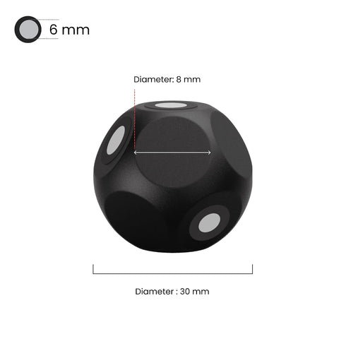 6 3D 3D 3D 3D 3D 3D Revopoint Pieces Magnetic Ball Marker Kit for Scanning, Scanning Markers for Scanners, Tracking