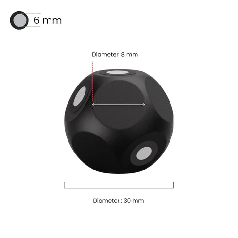 6 3D 3D 3D 3D 3D 3D Revopoint Pieces Magnetic Ball Marker Kit for Scanning, Scanning Markers for Scanners, Tracking