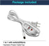 cezelux 1 Pack 2pin 8.2ft (2.5m Hardwire Power Cable Cord Connectors with Pushbutton LED Hexagon Garage Light Fixture
