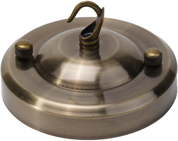 Generic Rust Resistant Vintage Ceiling Rose Hook Plate Light Fitting for Pendant Lamp or Chandelier,Complete Mounting