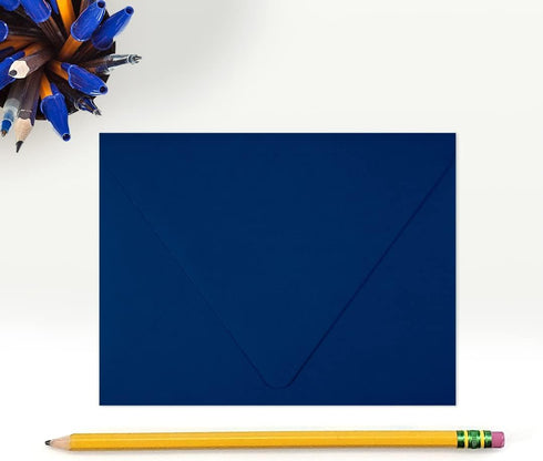 LUXPaper A2 Contour Flap Invitation Envelopes | 50 Qty | 4 3/8" x 5 3/4" | Navy Blue | 80lb. Text