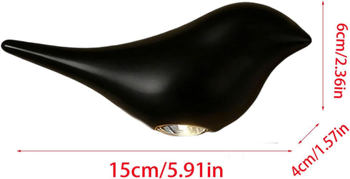 MENGLANSI Bird Shape Night Lamp Adjustable Brightness LED Wall Sconces USB Rechargeable Easy Installation Modern LED