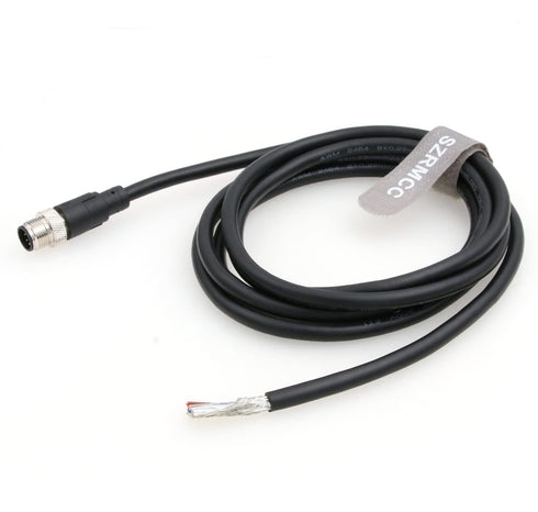 SZRMCC M12 A Code 8 Pin Male to Open Flying Leads Industrial Sensor Connector Cable, Waterproof Shielded