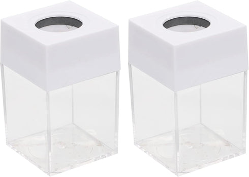 NUOBESTY Paperclip Holder 2Pcs Magnetic Paper Clip Dispenser Boxes Binder Clip Holder Desk Organizer for Home Office