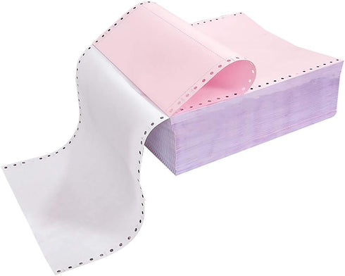 FirstZi 9-1/2 x 11 Inches NCR Continuous Feed Computer Paper, 2-Ply, 1000 Count Carbonless Copy Paper