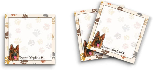 Butler in the Home Sticky Notes 3 Pack - 3"x3" 50 Sheet Count Per Pad, Cute German Shepherd Memo Note Pads