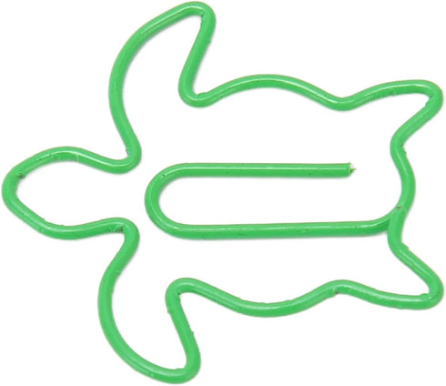 Fancy Paperclips, 100 Pcs Small Paper Clips, Strong Clamping for School Use (Sea Turtle)
