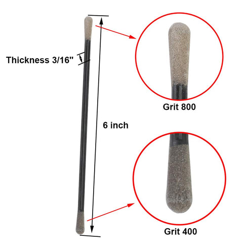 SCOTTCHEN Sanding Sticks Matchsticks, Fine Detailing Sanding Grits 120/180 and 400/800 - 10 Pack
