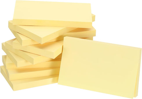 M&G Sticky Notes - 3 x 5 Inch, 10pcs Note Pads with Strong Sticking Power for Home Office Classroom, Yellow