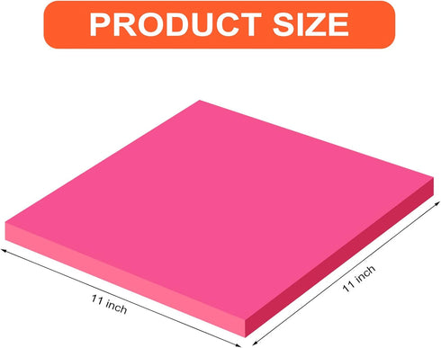 Zubebe 11 x 11 Inch Jumbo Sticky Notes, Bright Colors Sticky Pads, Large Self Stick Note Pads for Office