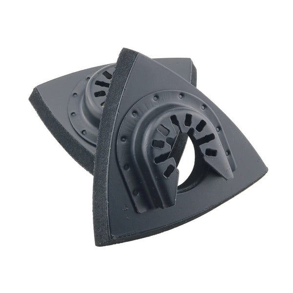 2pcs Black Triangular Hook & Loop Oscillating Multitool Sanding Pads for Quick Release Oscillating Power Tool