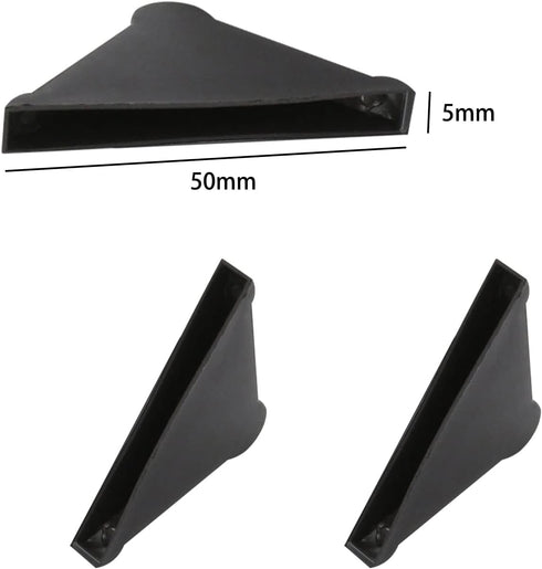 HJYZY 5 50mm 20 x Triple Corner Protectors Black for Sharp Glass,Metal SheetsMirror,Ceramic Tile Triple Shape Corner