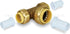 Supply Giant VQFU121234 Push Tees, 1/2 Inch x 1/2 Inch x 3/4 Inch Long Push-Fit Fittings, No Lead DZR Brass