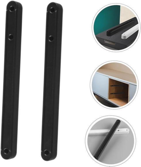 2pcs Healifty Side Mount Drawer Slides Smooth Silent Sliding Dresser Rails Cabinet Drawer Guides for Bedside Wardrobes