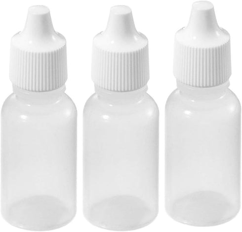 50PCS 15ml/0.5oz Empty Refillable Clear Plastic Dropping Bottles, Portable Squeezable Dropper Container with Caps