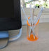 OfficeGoods Acrylic Pen & Pencil Holder - Modern Cylinder Design, Beautiful Desk Organizer for Home or Office, Neon
