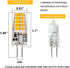 G4 LED Bulb 3W, 12V 20W G4 Halogen Bulb Equivalent, Warm White 3000K, Not Dimmable JC G4 Bi-Pin Base Light Bulb, 10-Pack by Yosenmi