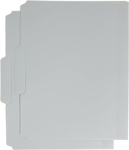 U Brands Performance Poly File Folders Set, Assorted Styles, Blue, Gray, Green, Office Supplies 6 Count