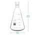 24/40 Glass Erlenmeyer Flask, Borosilicate Glass Graduated Laboratory Flask with 24/40 Standard Taper Outer Joint, 500 ml