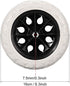 6.5 Inch 2pcs 22Lbs uxcell Shopping Cart Wheel Replacement Dia Rubber Foaming Black (Load Capacity Each)