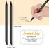 AUAUY 2PCS Metal Inkless Pencil, Reusable Everlasting Pencil with 2 Replaceable Nibs for Writing Drawing