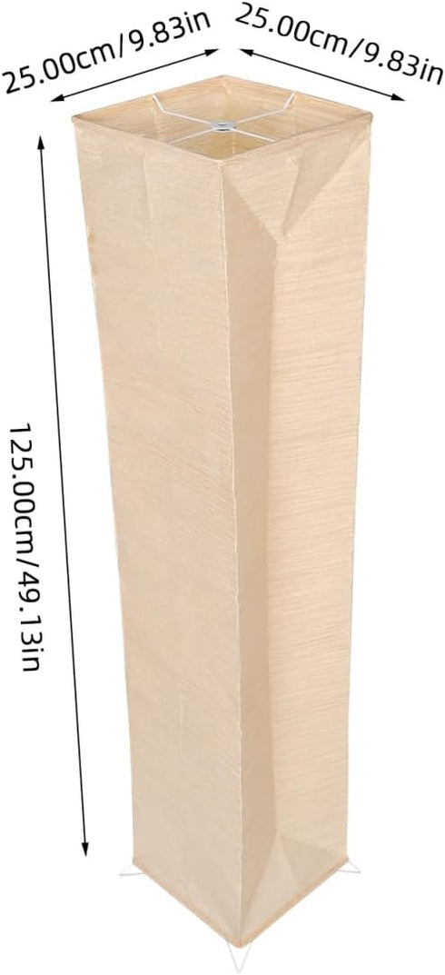 49.21X9.84X9.84In Japanese Floor Lamp Shade Replacement Foldable Paper Lampshade for Living Room Bedroom Office Soft