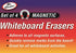 The Classics Magnetic Race Car Whiteboard Erasers, Multi-Colored Dry Erasers, Pack of 4 - TPG-358