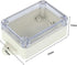 YXQ ABS Junction Box Grey Plastic Waterproof Dustproof Project Enclosure Case, 83x58x33mm with Clear Cover (3Pcs)