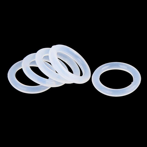 X AUTOHAUX Silicone O-Rings, VMQ Seal Gasket for Compressor Valves Pipe Repair, 10mm OD 7mm ID, White, Pack of 100