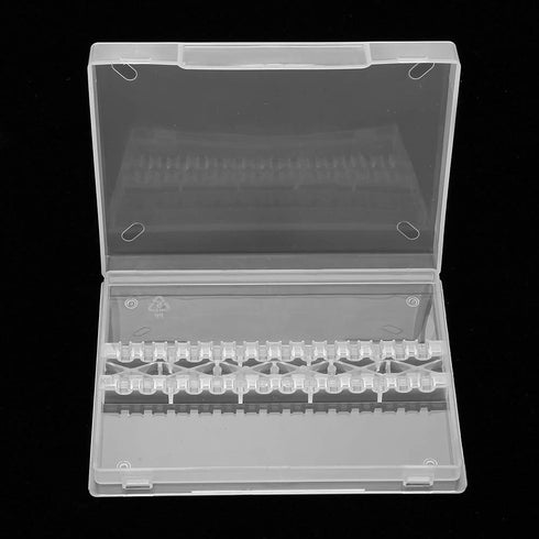 ZJchao Nail Drill Bit Box, 14 Holes Display Storage Case for Professional Nail Art Polishing Grinding Drill Bits