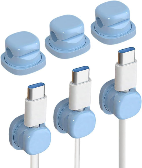 Generic Upgrade Magnetic Cord Organizer Holder, Cord Holder for Nightstand, Adhesive Wire Cable