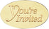 PaperDirect Gold You're Invited Embossed Oval Foil Seals - 30 Count