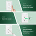 White Decorative Outlet Covers Wall Plates, Light Switch Cover Electrical Plates - Bamboo Fiber Material, 2 Pack